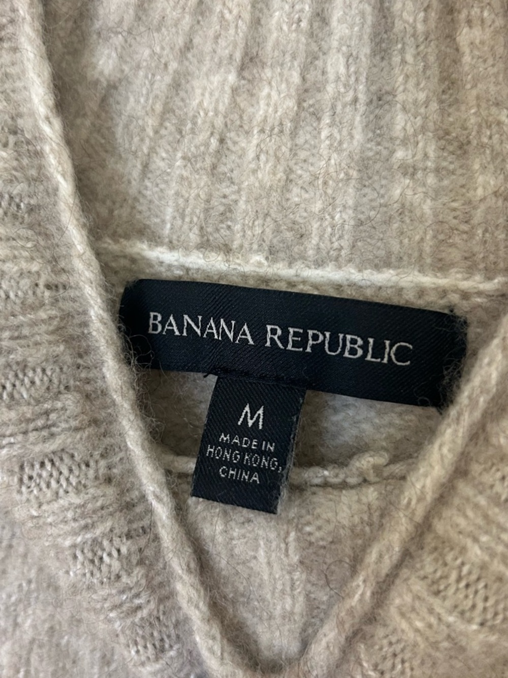 Banana Republic Tan Mock Neck Wool Blend Sweater - Picture 2 of 4
